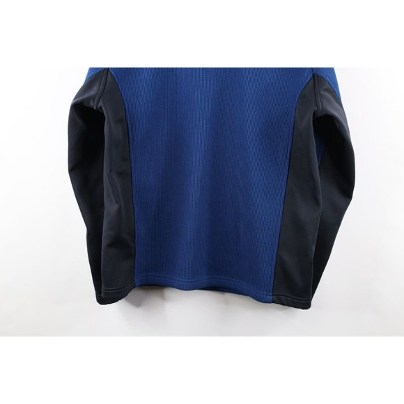 Spyder Mens XL Color Block Heavyweight Bandit Half Zip Pullover Sweater Blue - Picture 11 of 11